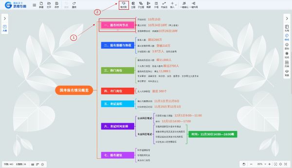 图形天下思维导图入门操作 - 使用格式刷